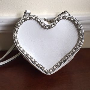 Rebecca Minkoff Leather Chain Heart Crossbody